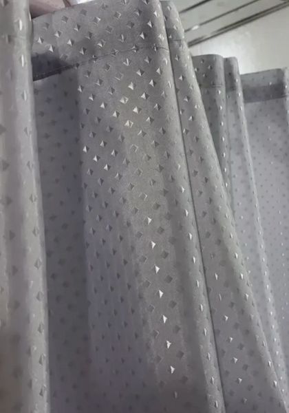 Шторка для ванної кімнати 180х220 см із поліестеру тканинна сіра Туреччина 1029 Kha фото