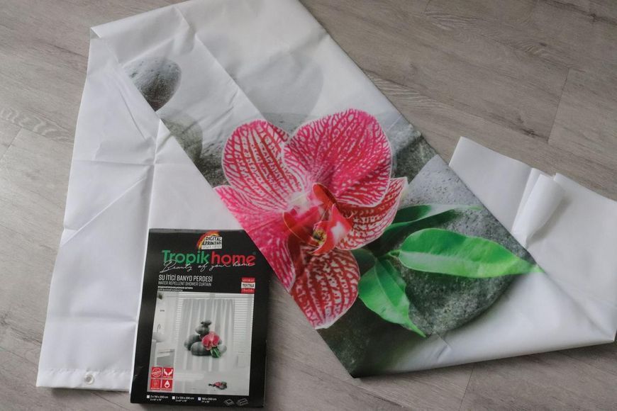 Шторrа в ванную комнату влагозащитная антибактериальная SPA Tropichome 180x200 cм 2096 Vin фото