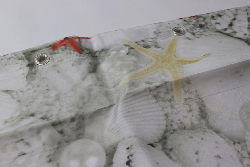 Занавеска для ванны и душа Miranda Pearl grey 180х200 cм модная дизайнерская оригинальная интерьерная водостойкая серая 2631 Vin фото