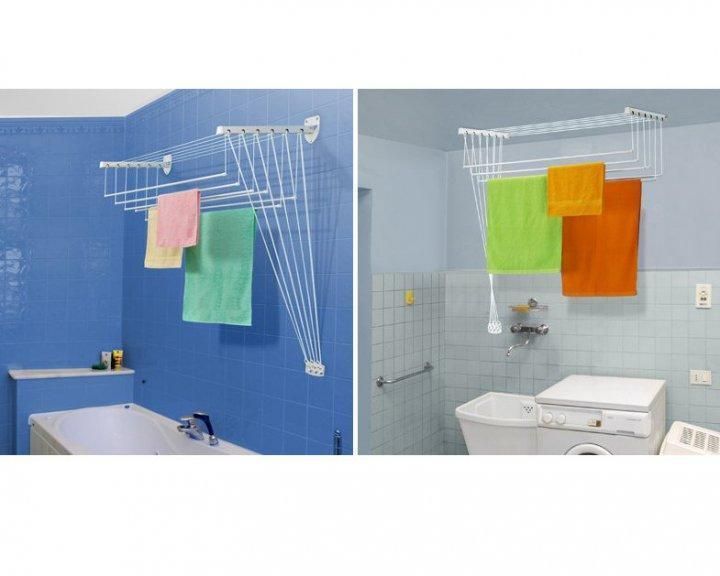 Сушилка для белья настенно-потолочная Floris, Lift System, 180 см., 6 перекладин, в картоне Lift/1,8 фото