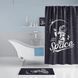 Шторы для ванной и душевой кабины 3д Space Tropic 180x200 cм черная тканевая космос 2091 Vin фото 1