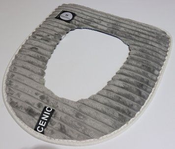 Мягкая накладка на крышку унитаза на липучках серая 2302 Vin фото
