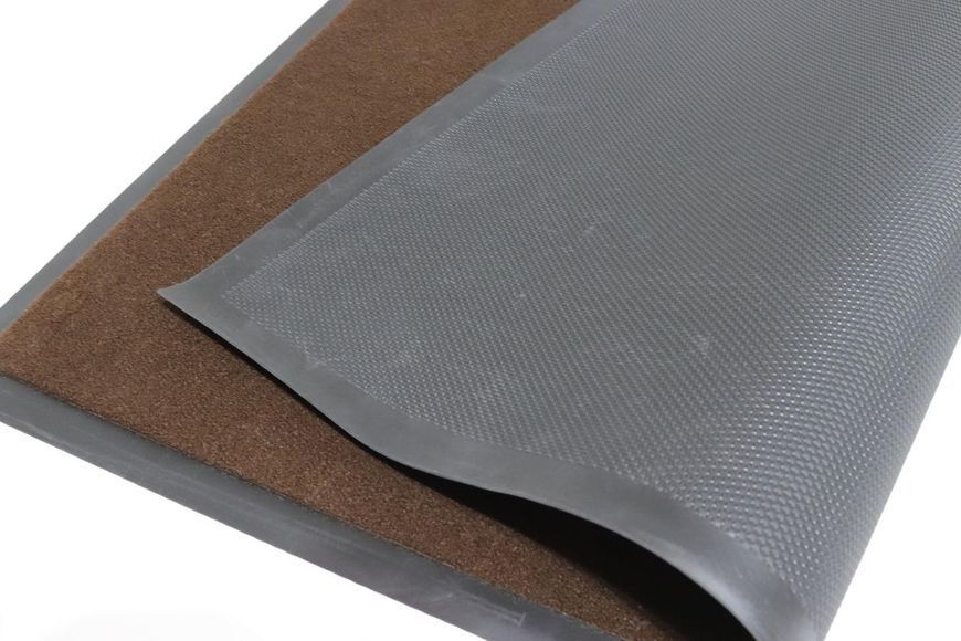 Вологопоглинаючий килимок 60х80 см Velour Mat коричневий вхідний на резиновій основі 2570 Vin фото