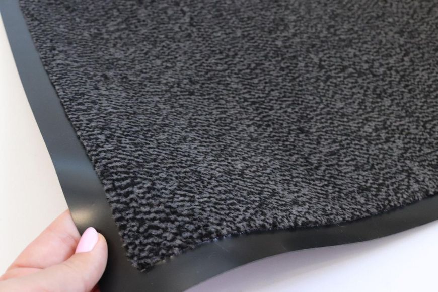 Грязезащитный коврик 80х120 см Velour Mat серый на вход на резиновой основе 2581 Vin фото