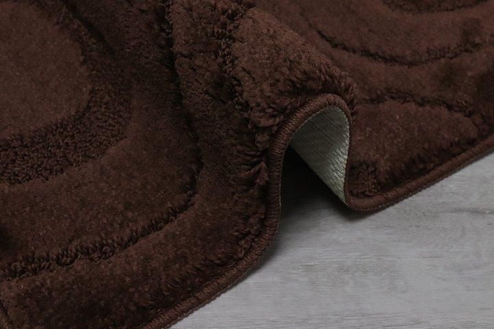 Комплект килимків для ванної кімнати та туалету Воналді Еліт 60x100 см + 60х50 см коричневі 314 Vin фото