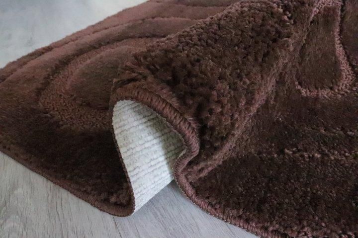Комплект килимків для ванної кімнати та туалету Воналді Еліт 60x100 см + 60х50 см коричневі 314 Vin фото
