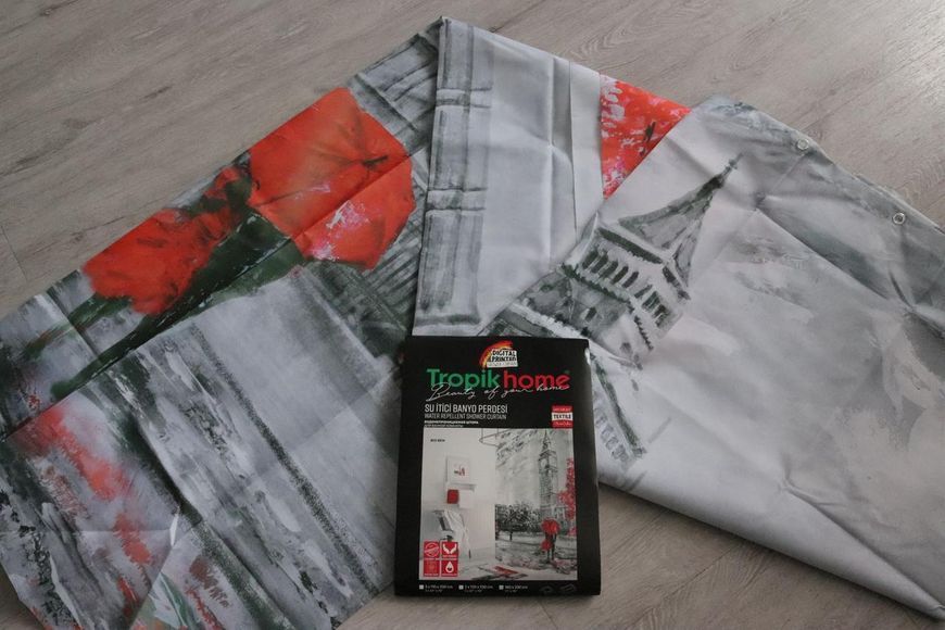 Штора для ванной комнаті и душевой кабины Big Ben Tropichome 180x200 cм 2210 Vin фото