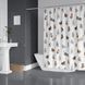 Штора в ванную комнату душевую от разбрызгивания с котами Kitties Tropichome 180x200 cм 3д преиум дизайн 2670 Vin фото 1