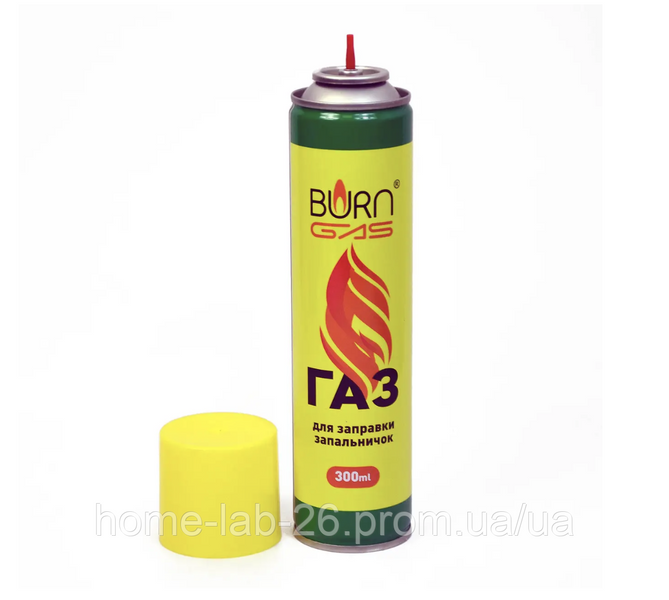 Газ для заправлення запальничок із 5 перехідниками BURN GAS 300 мл 126 hoz фото