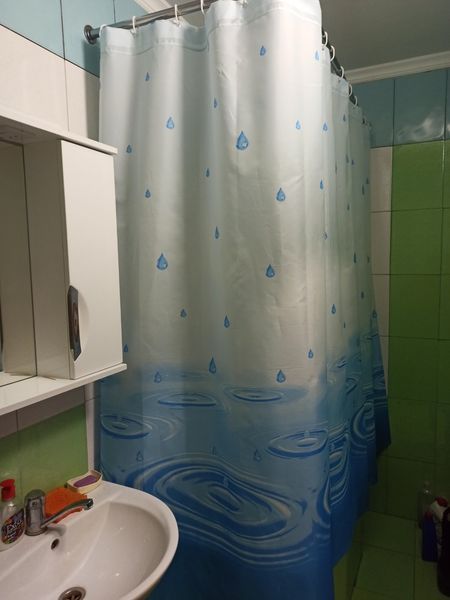 Шторка для ванної або душа захисна 240х200 см Троп Drop Blue 169 Vin фото
